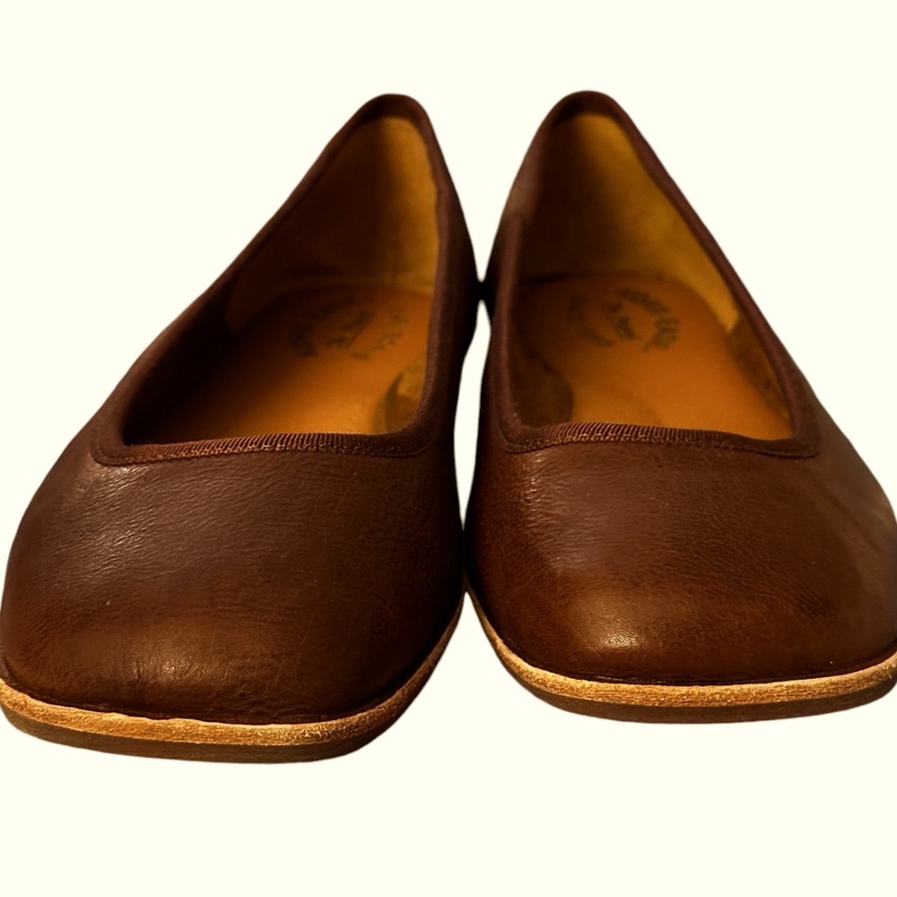 Kork-Ease Chocolate Brown Leather Slip-On Flats